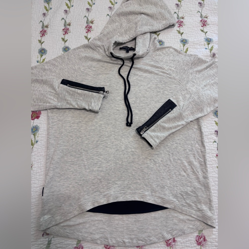 Generation Love Hoodie with Black Leather Accents